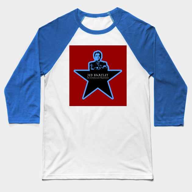 Jed "Hamilton" Bartlet Baseball T-Shirt by kpalamara